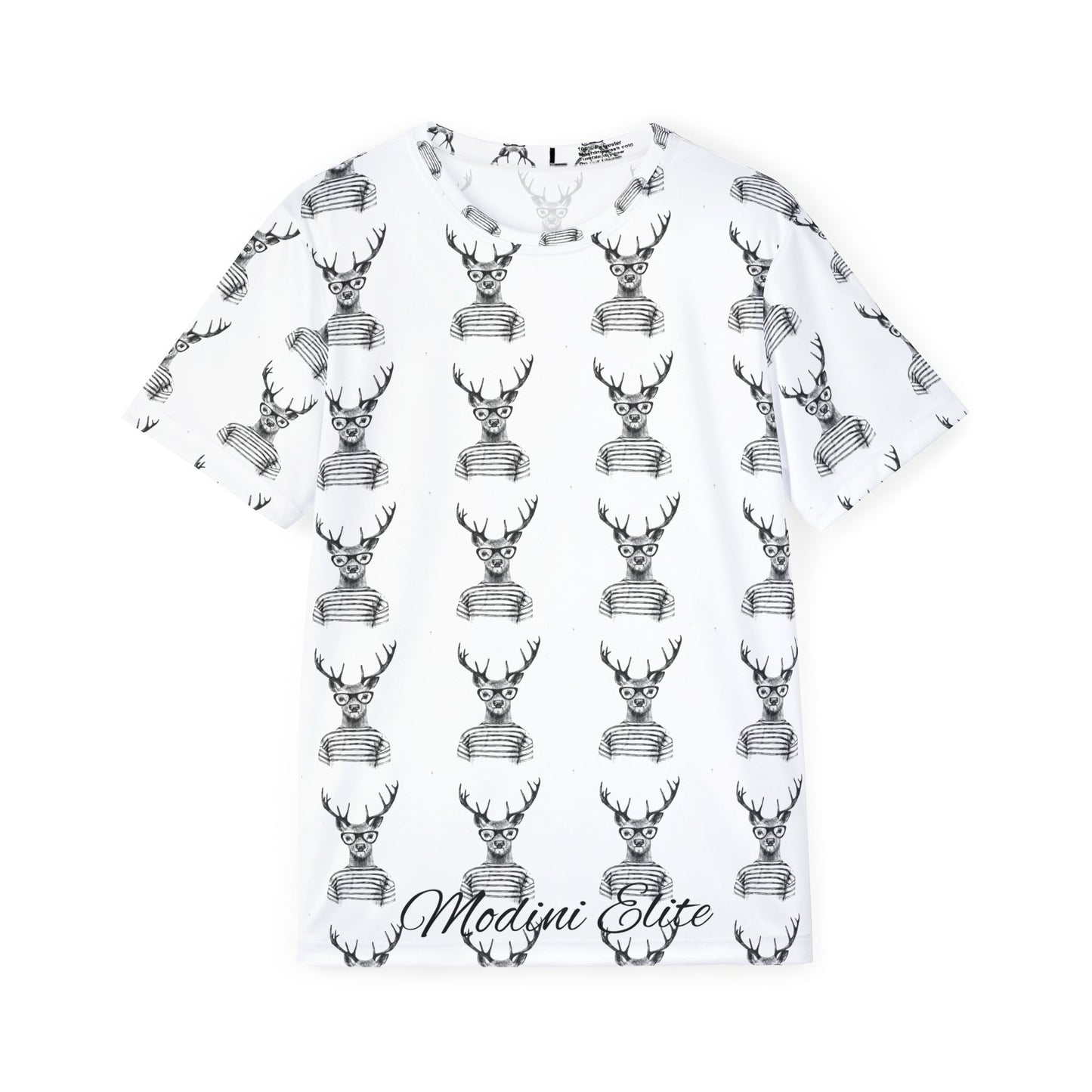 Men's Sports Jersey - Striped Antler Design Tee for Active Lifestyle