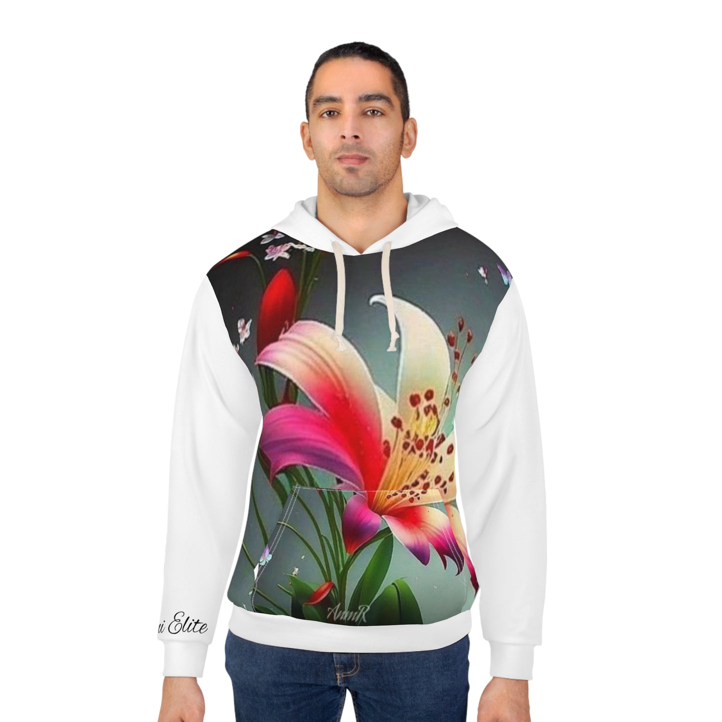 Floral Art Unisex Pullover Hoodie - Vibrant Spring Design for Nature Lovers