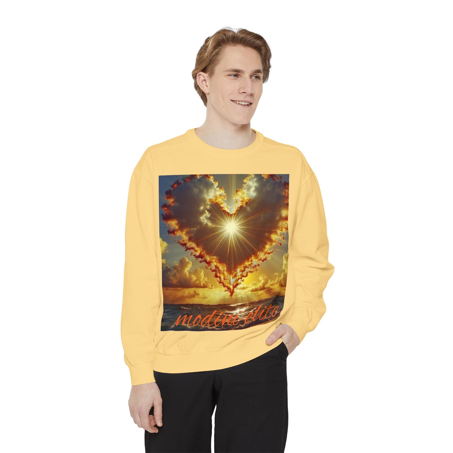 Sunset Heart Unisex Sweatshirt - Cozy Love for Every Occasion