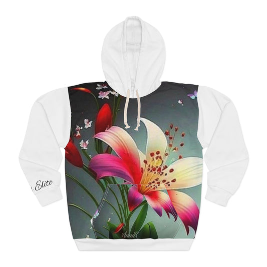 Floral Art Unisex Pullover Hoodie - Vibrant Spring Design for Nature Lovers