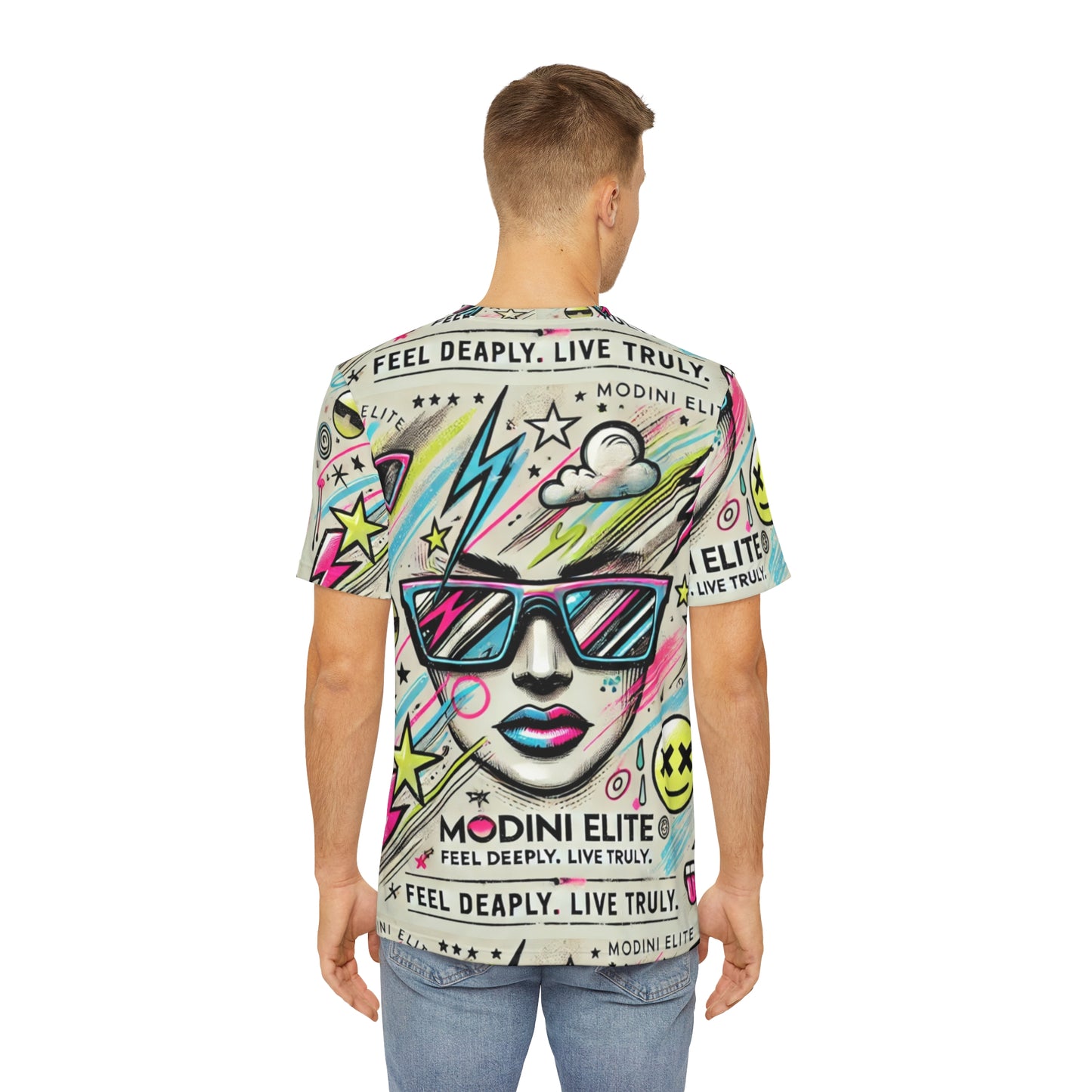 Vibrant Graphic Tee - "Feel Deeply, Live Truly"