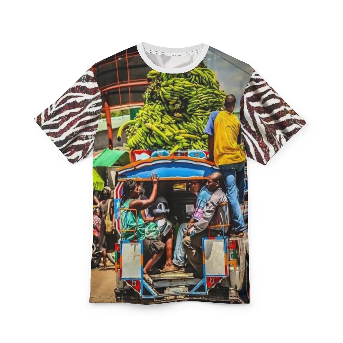 Zebra Striped Unisex Cut & Sew Tee - Stylish and Unique Everyday Wear