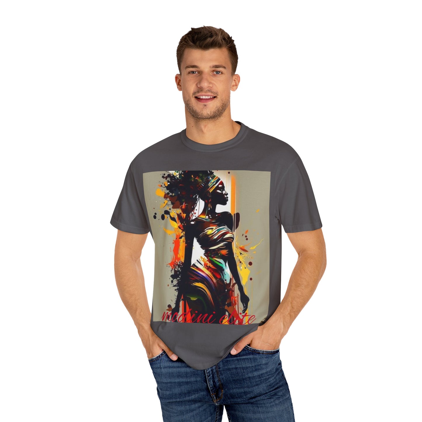 Artistic African Woman T-Shirt | Unisex Garment-Dyed Tee | Inspirational Fashion