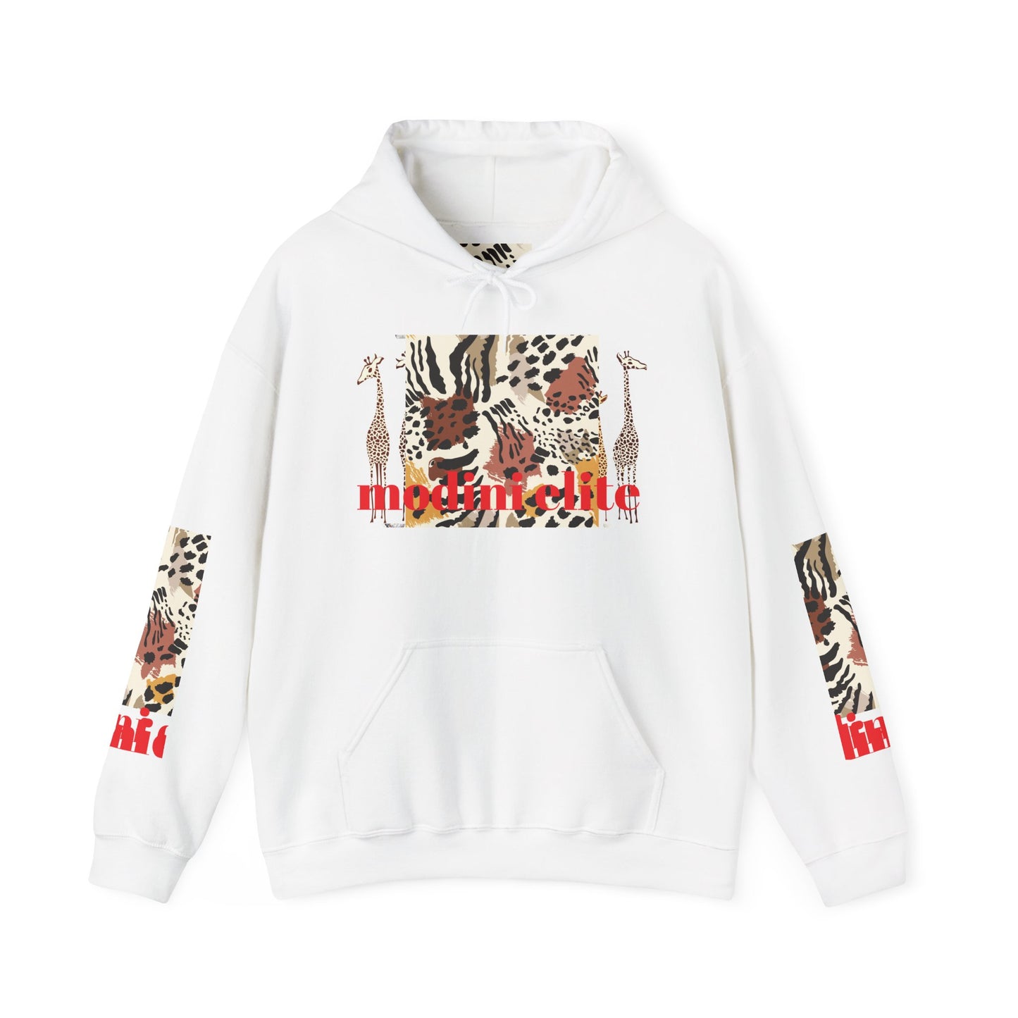 Trendy Unisex Hooded Sweatshirt with Animal Print - Perfect for Wildlife Lovers