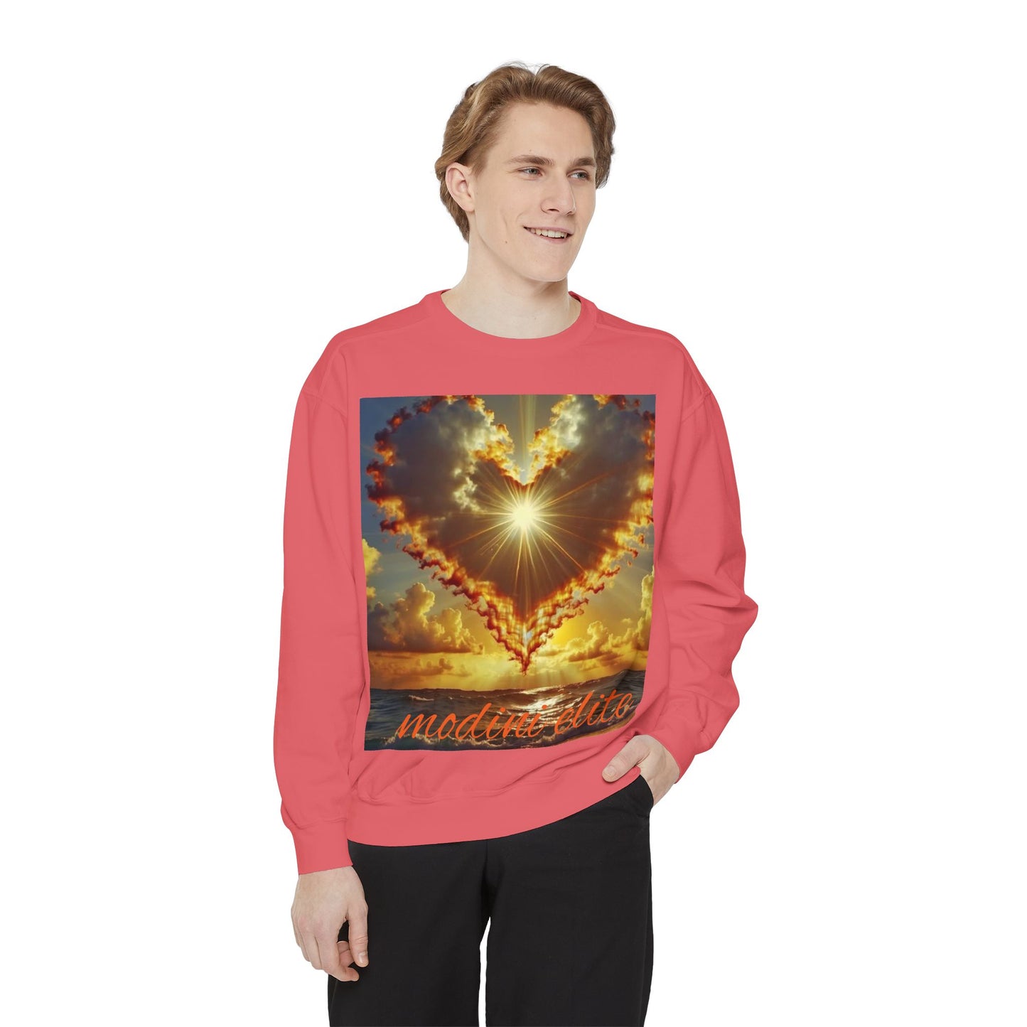 Sunset Heart Unisex Sweatshirt - Cozy Love for Every Occasion