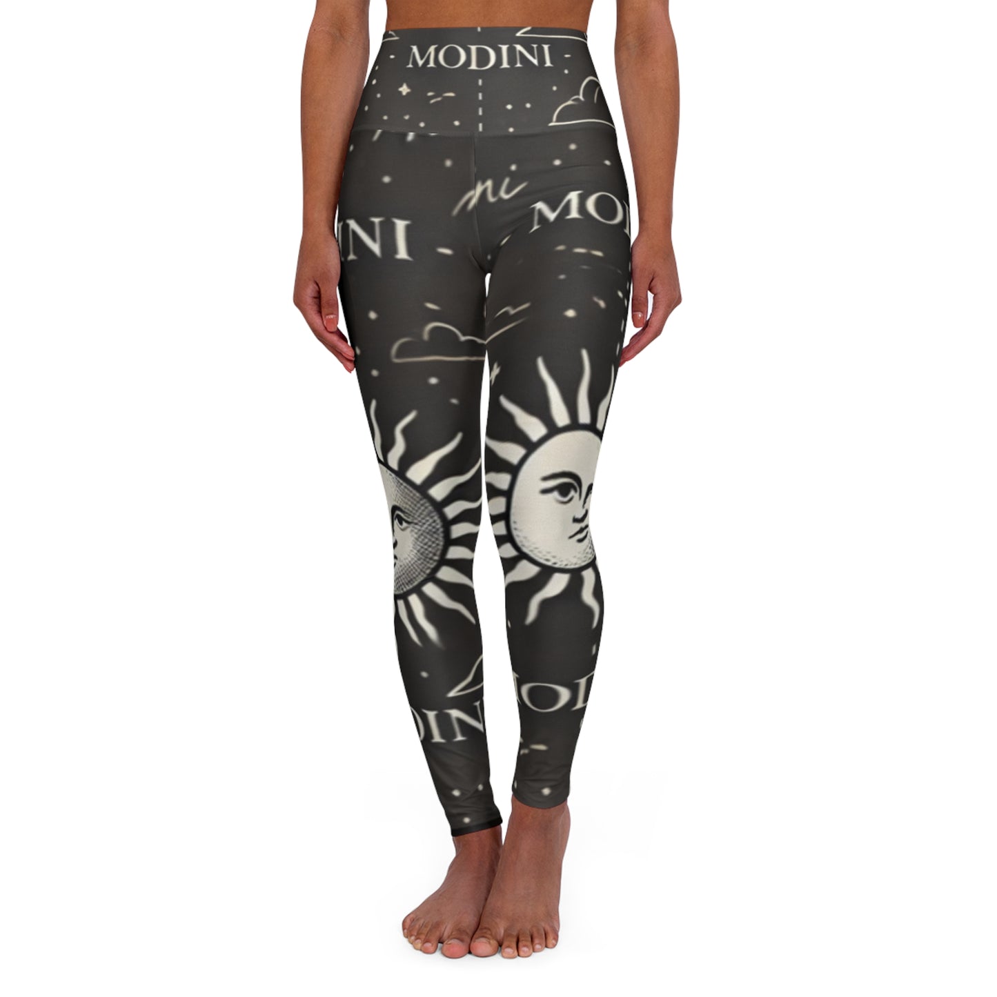 Sun and Moon High Waisted Yoga Leggings - Stylish & Comfortable Activewear
