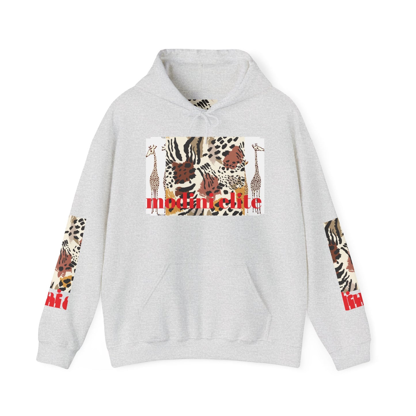 Trendy Unisex Hooded Sweatshirt with Animal Print - Perfect for Wildlife Lovers