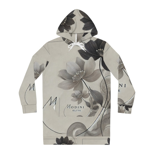 Chic Floral Women's Hoodie Dress, Stylish Casual Wear, Comfortable Layering, Perfect for Fall, Birthday Gifts, Coziness in Style