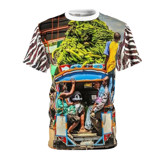 Zebra Striped Unisex Cut & Sew Tee - Stylish and Unique Everyday Wear