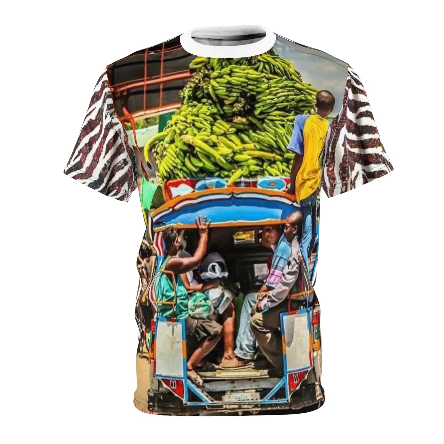 Zebra Striped Unisex Cut & Sew Tee - Stylish and Unique Everyday Wear