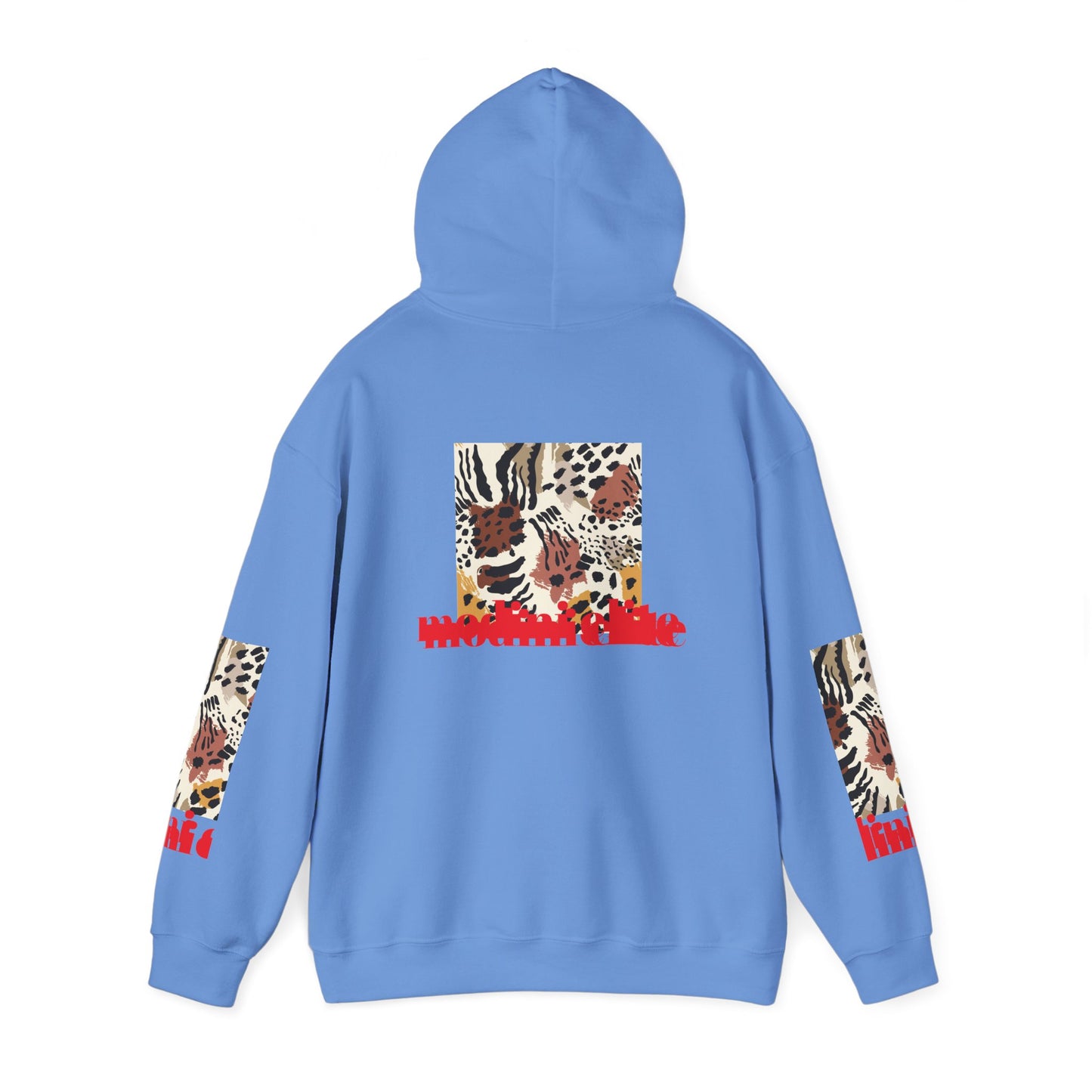 Trendy Unisex Hooded Sweatshirt with Animal Print - Perfect for Wildlife Lovers