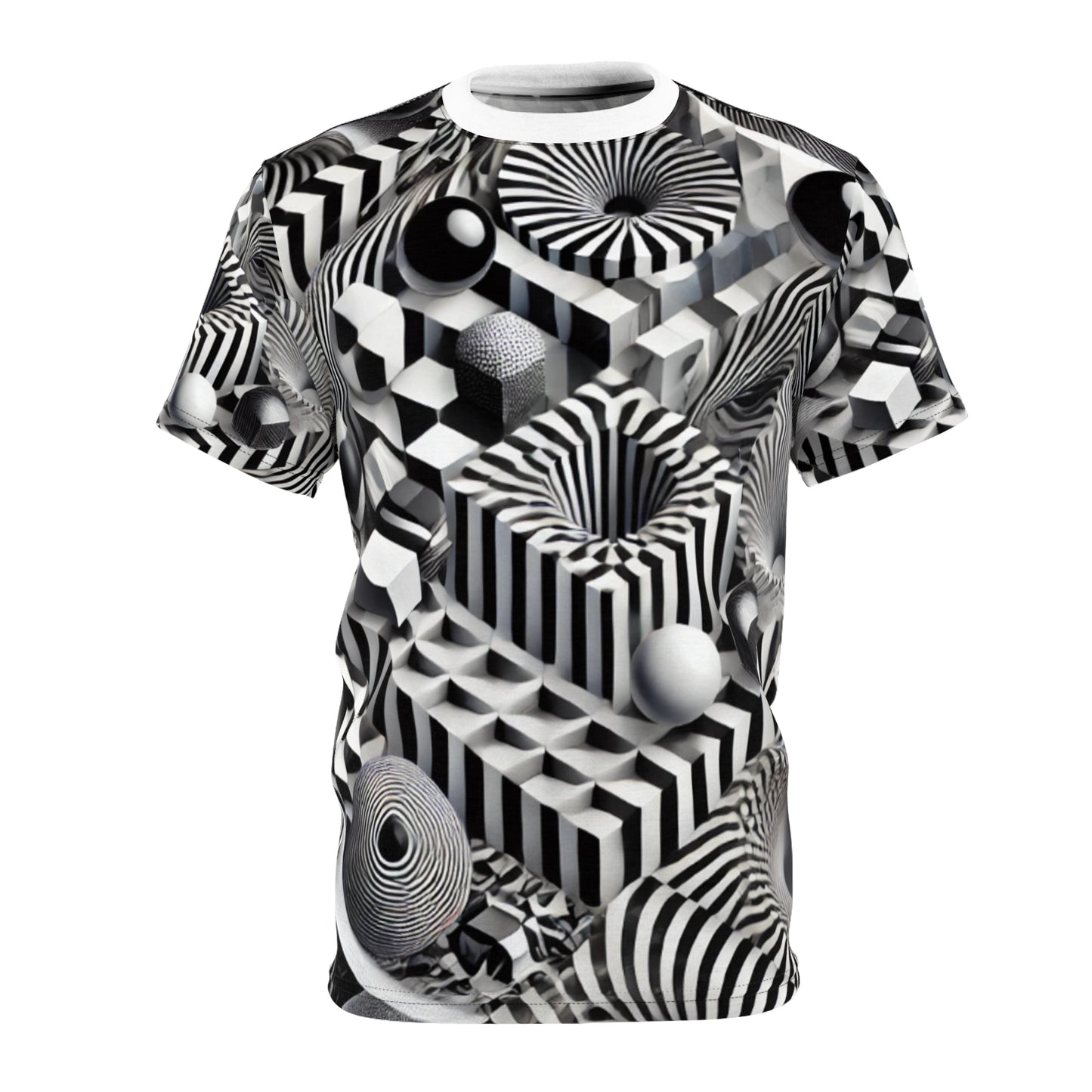 Geometric Pattern Unisex Tee - Stylish Graphic T-Shirt for Art Lovers