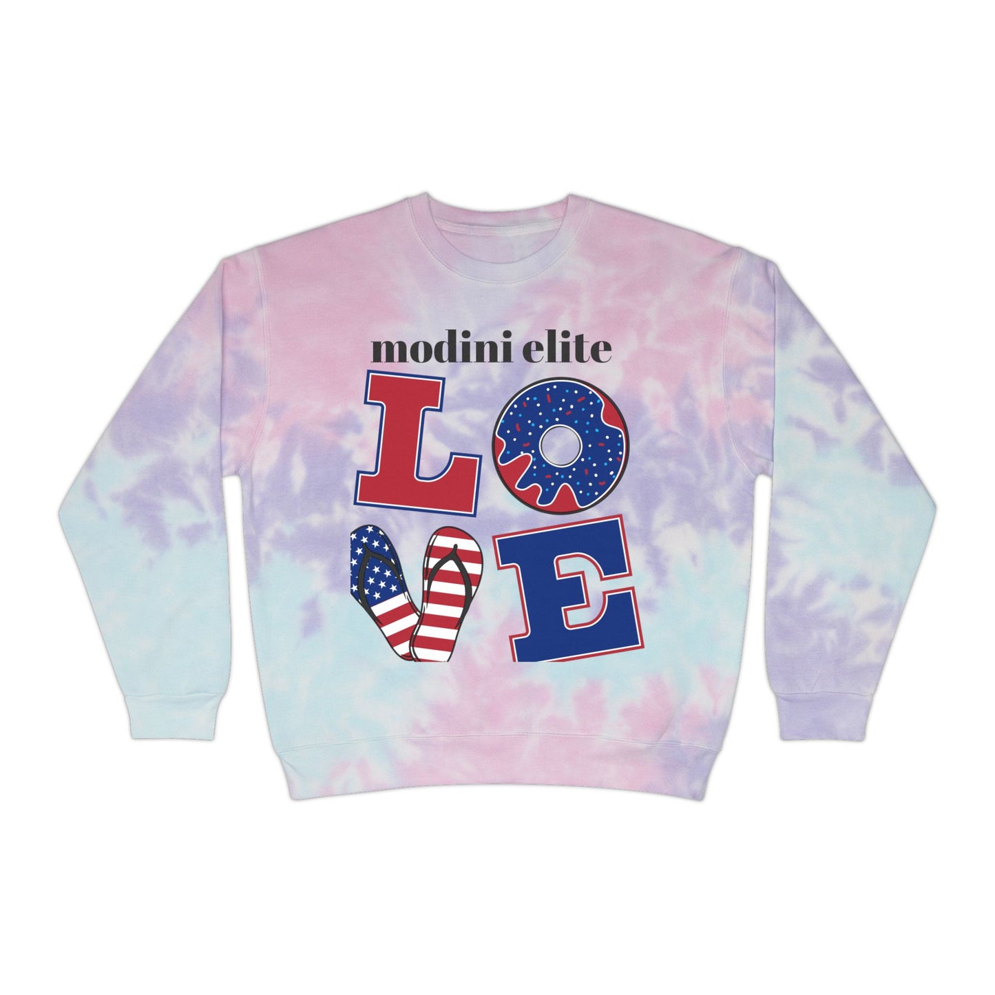 Unisex Tie-Dye Sweatshirt with 'LOVE' Design - Perfect for Celebrations and Casual Wear