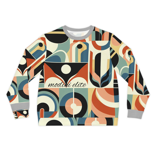 Abstract Geometric Lightweight Sweatshirt - Stylish Cozy Layer for Art Lovers