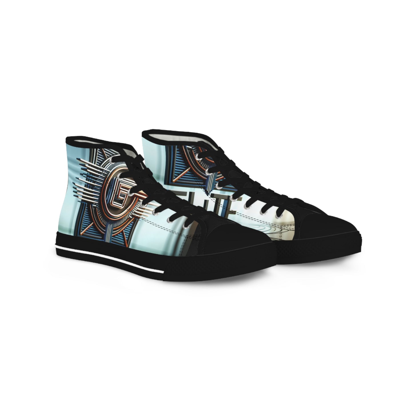 Stylish High Top Sneakers for Trendsetters, Unique Canvas Shoes, Casual Footwear, Gift for Men, Fashion Sneakers, Street Style Shoes