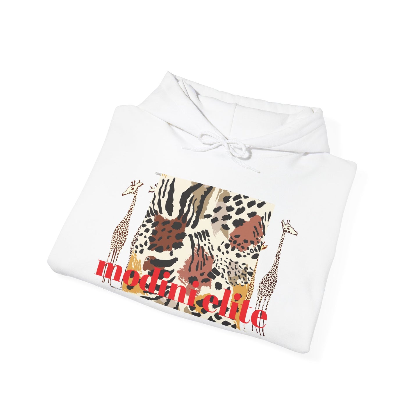 Trendy Unisex Hooded Sweatshirt with Animal Print - Perfect for Wildlife Lovers