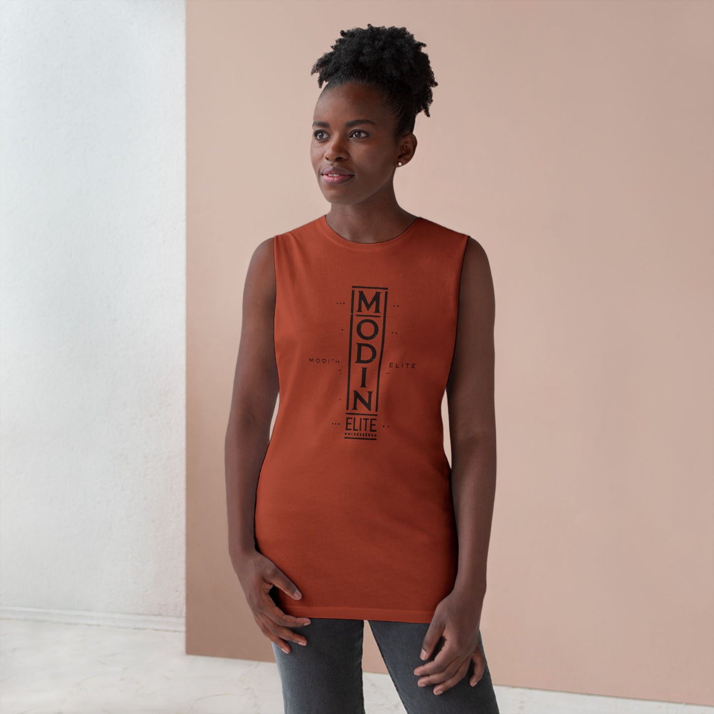Stylish Unisex Tank Top with MODIN ELITE Design, Casual Wear for Fitness, Unisex Workout Apparel, Summer Essentials, Gift for Athletes