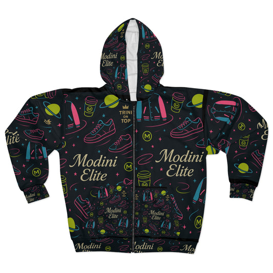 Stylish Unisex Zip Hoodie for Trendsetters, Unique Athletic Apparel, Gift for Sports Lovers, Casual Wear, Personalized Zip-Up Hoodie