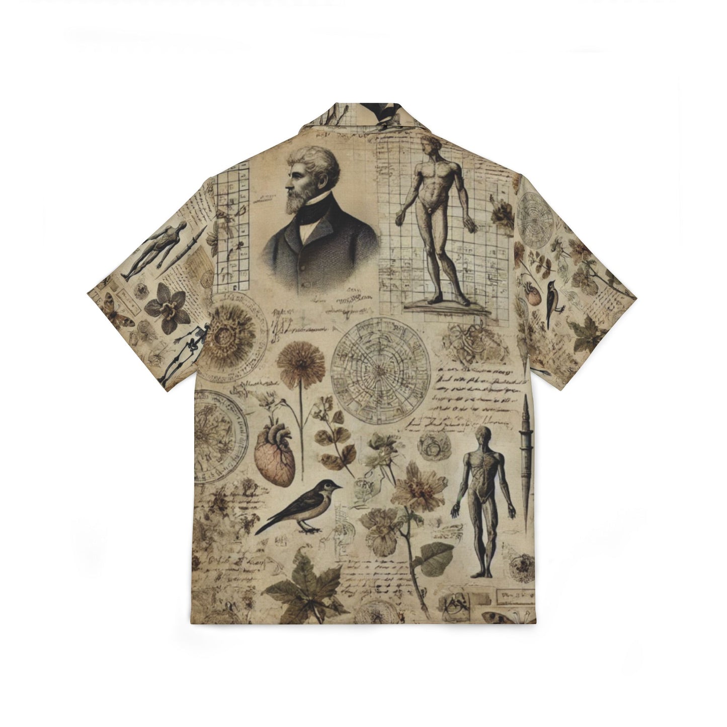 Vintage Botanical Hawaiian Camp Shirt for Men - Perfect for Summer Adventures