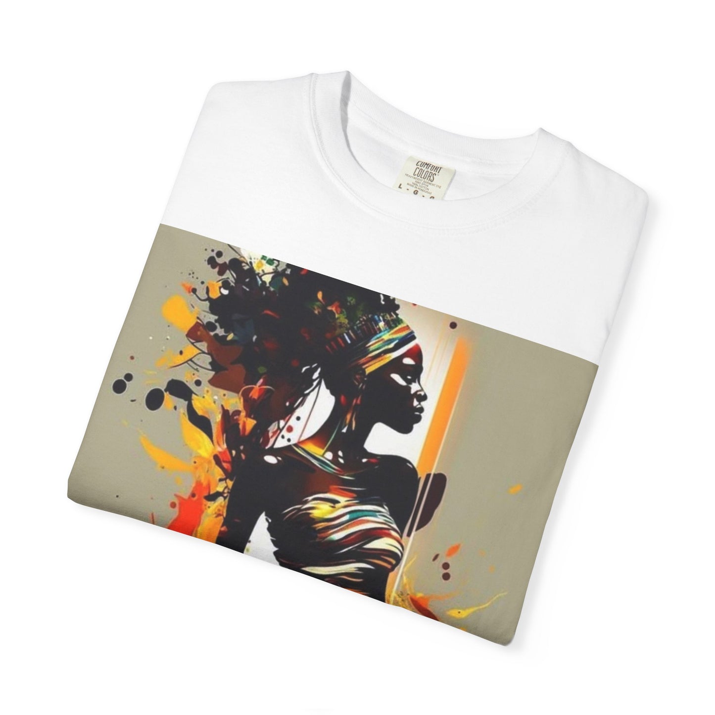 Artistic African Woman T-Shirt | Unisex Garment-Dyed Tee | Inspirational Fashion