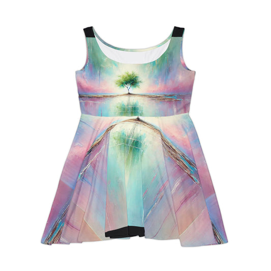 Pastel Abstract Women's Skater Dress - Perfect for Summer Celebrations