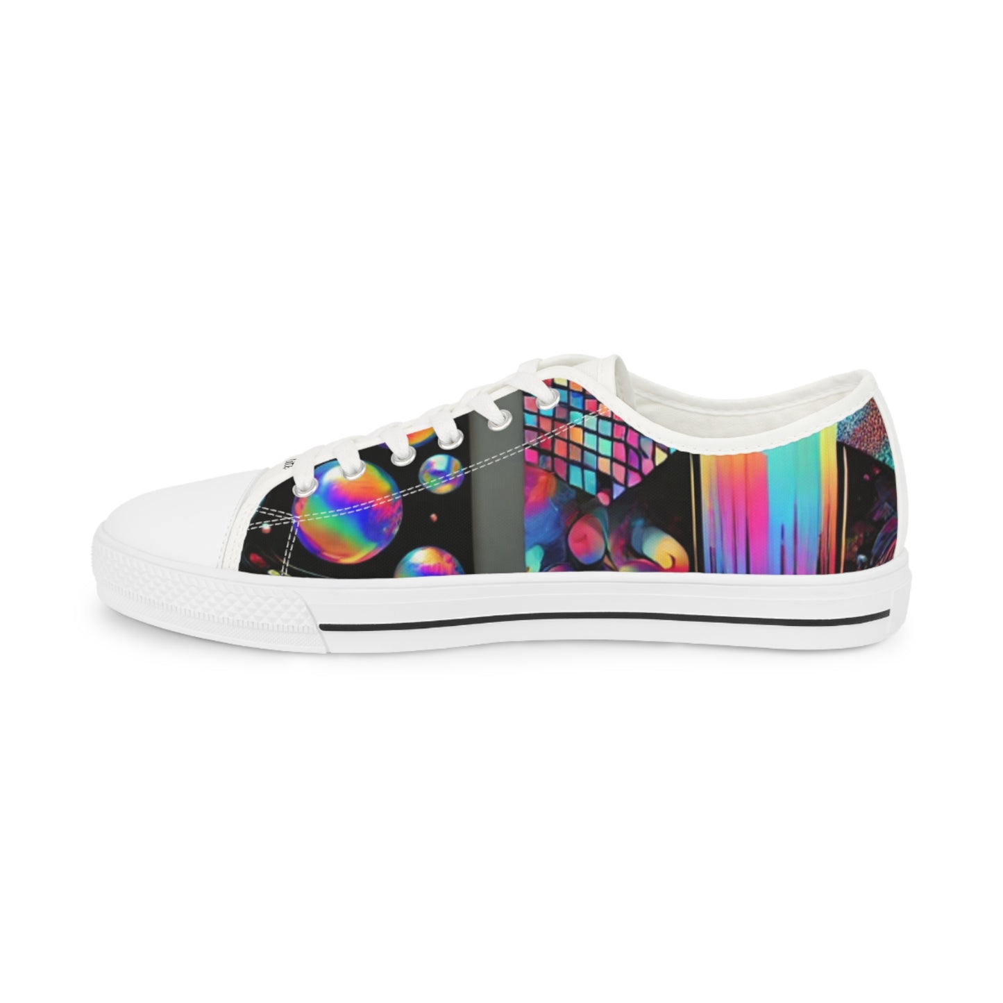 Men's Low Top Sneakers with Colorful Bubble Design - Stylish & Trendy