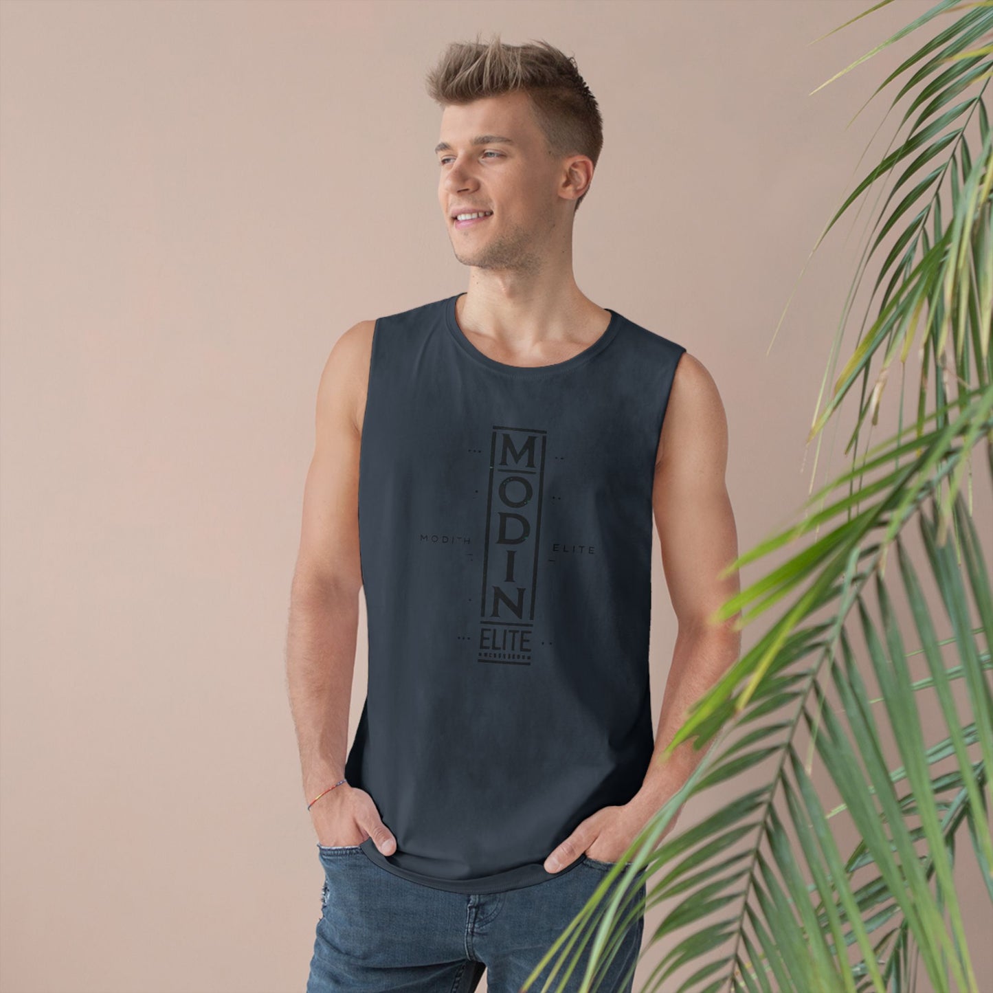 Stylish Unisex Tank Top with MODIN ELITE Design, Casual Wear for Fitness, Unisex Workout Apparel, Summer Essentials, Gift for Athletes