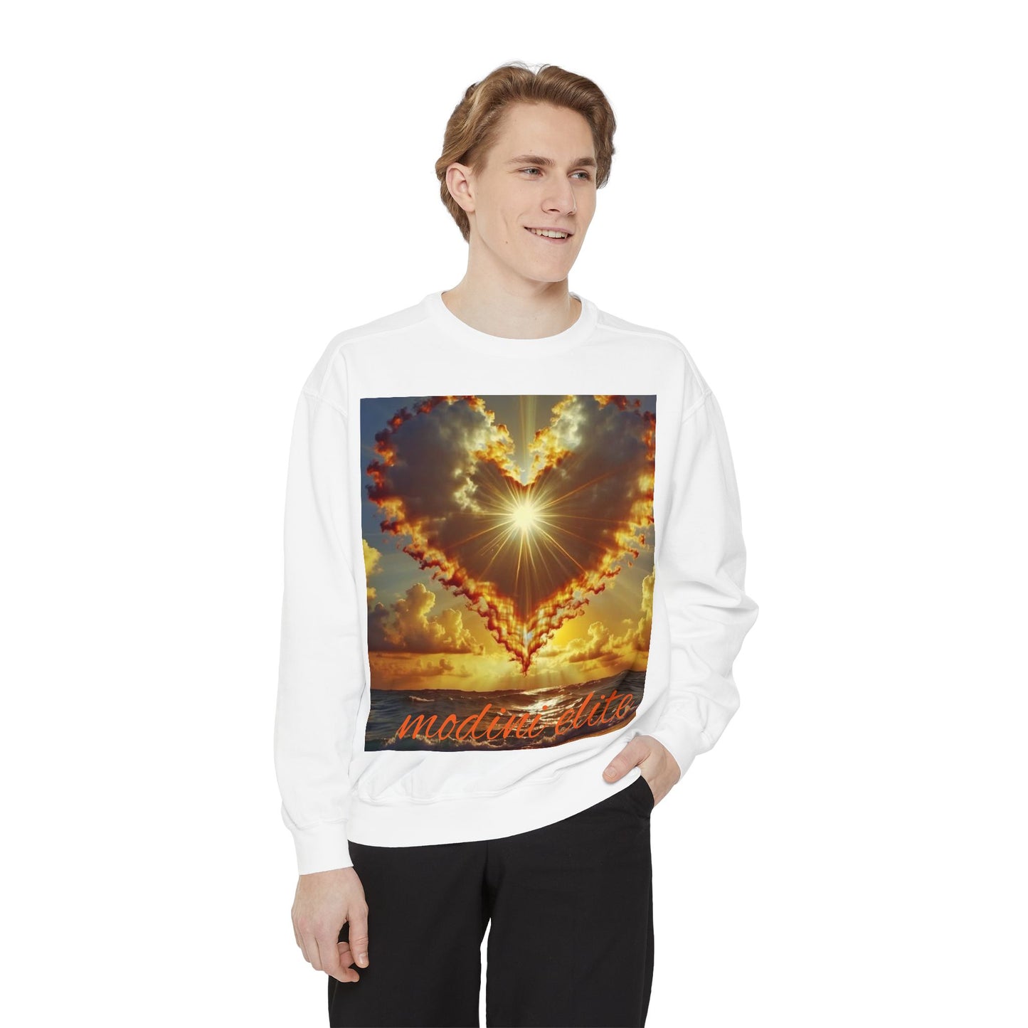 Sunset Heart Unisex Sweatshirt - Cozy Love for Every Occasion