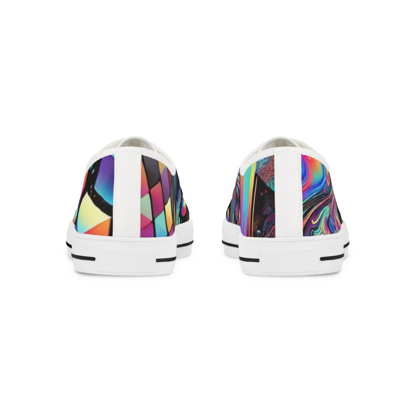 Men's Low Top Sneakers with Colorful Bubble Design - Stylish & Trendy